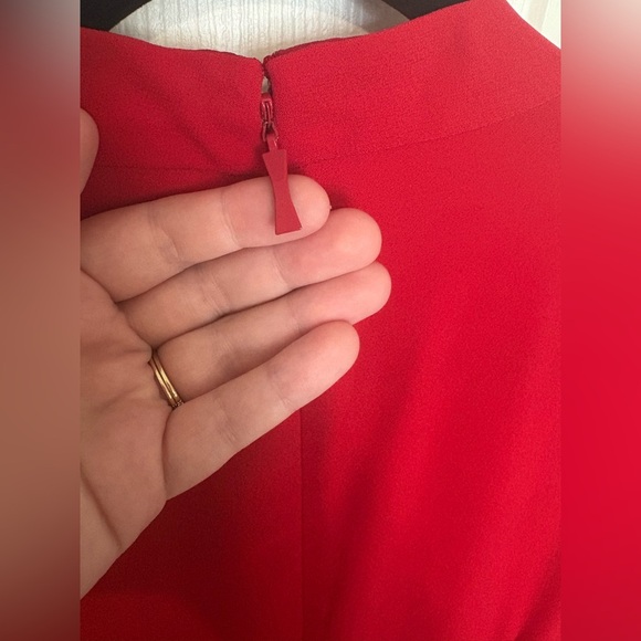 Kate Spade Red & Black Pom Pom Dress – Size 16 – Festive Cocktail Flair - Picture 11 of 12